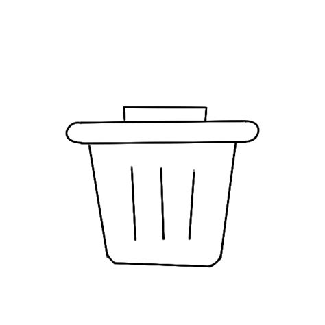 垃圾桶怎么画好看涂色 垃圾桶简笔画步骤图解 - 巧巧简笔画