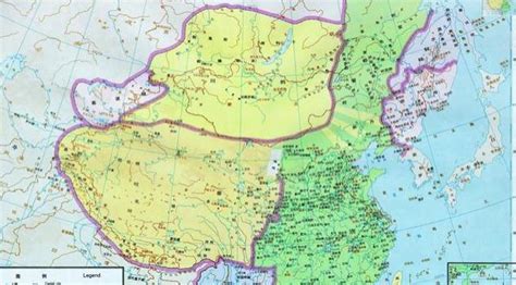 唐朝鼎盛时期版图和现在地图比较,唐朝各道及同时期并存的其他政权地图-史册号