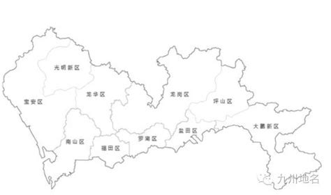 深圳市地图,深圳市区域划分图,深圳工业区分布图_大山谷图库