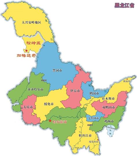 黑龙江省政区图_黑龙江地图_初高中地理网