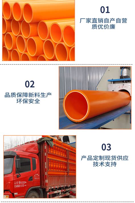 厂家供应PVC电力管 50-200电工套管通讯电缆护套管 白/橙色阻燃型-阿里巴巴