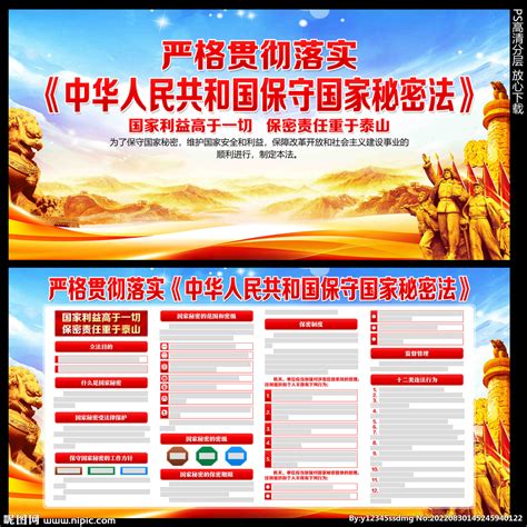 中华人民共和国保守国家秘密法设计图__展板模板_广告设计_设计图库_昵图网nipic.com