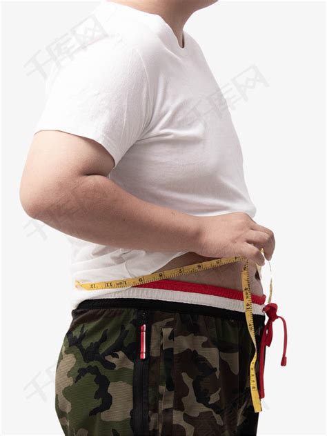 男子人物测量腰围素材图片免费下载-千库网