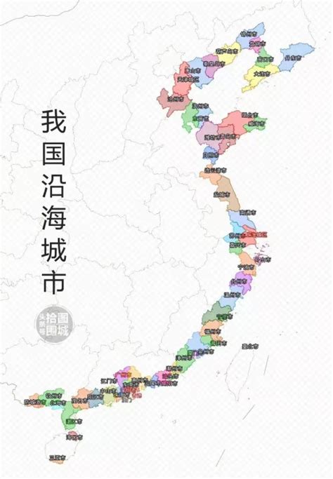 沿海城市地图图片