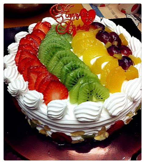 【水果生日蛋糕的做法步骤图，怎么做好吃】宝贝爱美食_下厨房