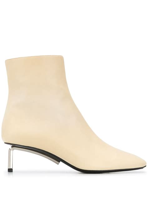 Off-White metallic-heel 55mm Ankle Boots - Farfetch