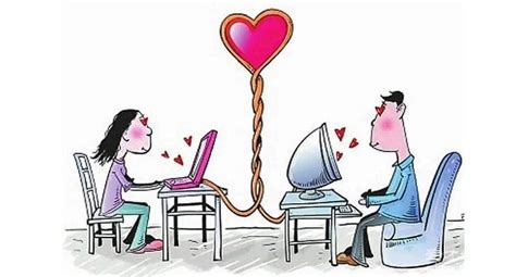 男人和女人在线约会，虚拟的爱情聊天插画图片素材_ID:414022249-Veer图库