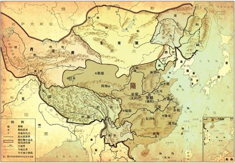 《中国历史地图集》第五册（1）——隋时期图组_中国历史地图集_国学导航