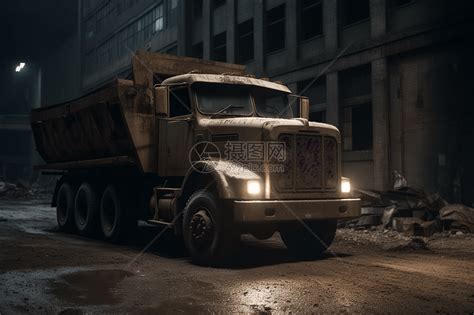 大型卡车运输废弃物高清图片下载-正版图片600026645-摄图网