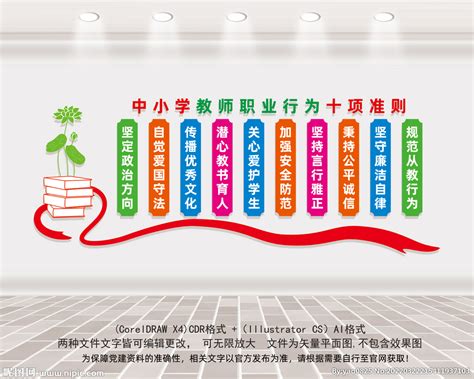 新时代中小学教师职业行为十项准则展板图片_展板_编号11109631_红动中国