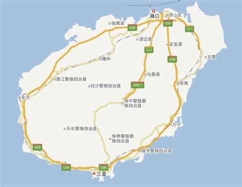 海南交通图图片