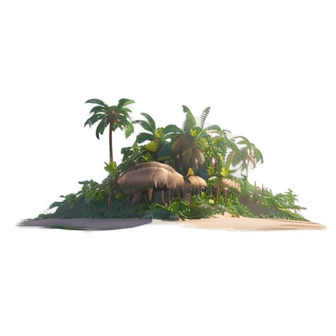 Tropical Island 3D Graphic · Creative Fabrica