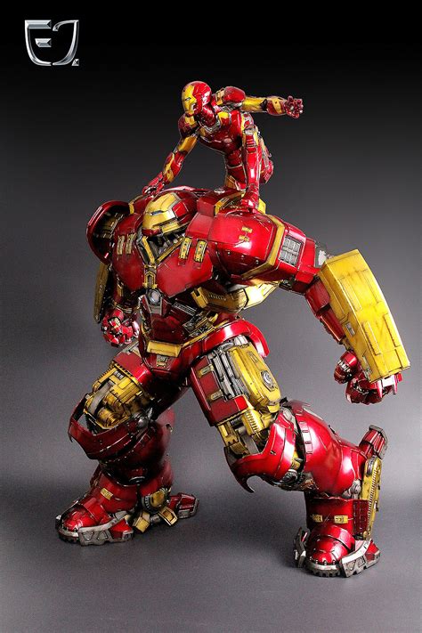 钢铁侠系列雕像 -- 反浩克&MK43|手工艺|手办/模玩|胡狼 - 原创作品 - 站酷 (ZCOOL)