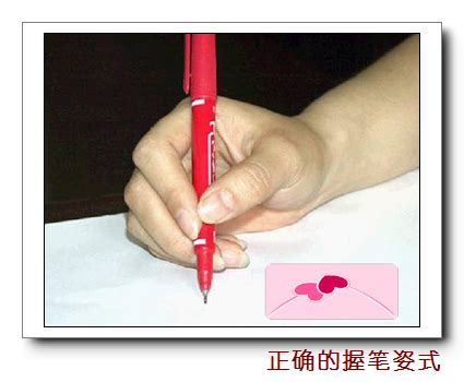硬笔握笔姿势图解图片 硬笔握笔姿势图解图片