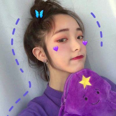 头像女生微信复古风紫色