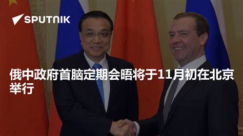 俄中政府首脑定期会晤将于11月初在北京举行 - 2018年10月9日, 俄罗斯卫星通讯社