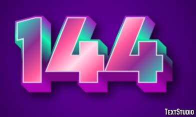 144 Text Effect and Logo Design Number
