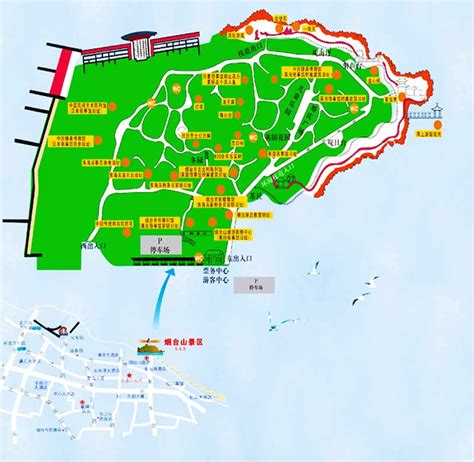 烟台旅游地图图片