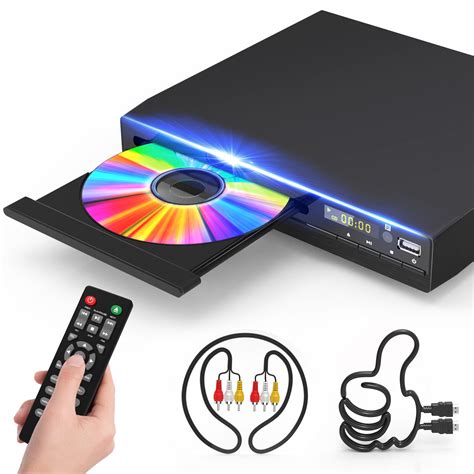 DVD Player with HDMI 1080P HD DVD Player for TV with Remote Portable CD ...