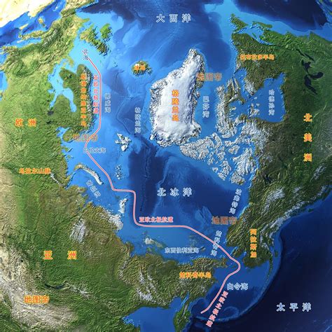 北极地图图片