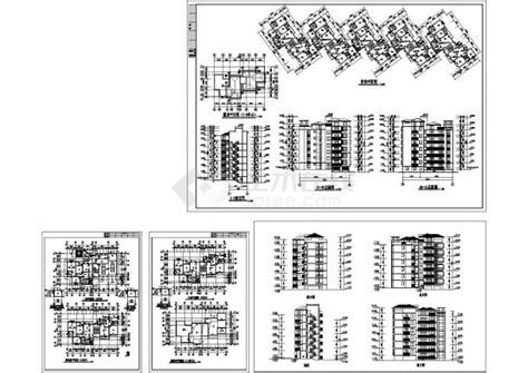 漳州市某6层临街住宅楼建筑设计CAD施工图_住宅小区_土木在线