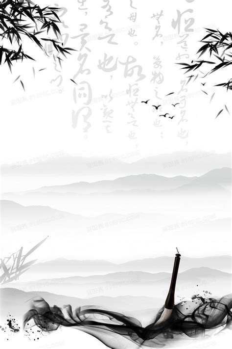 中国风书法展架背景素材背景图片免费下载-千库网