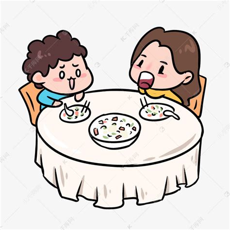 婴儿宝宝卡吃饭通手绘插画素材图片免费下载-千库网