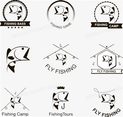 钓鱼俱乐部形象主题LOGO图标徽章设计矢量图片(图片ID:2434134)_-logo设计-标志图标-矢量素材_ 素材宝 scbao.com