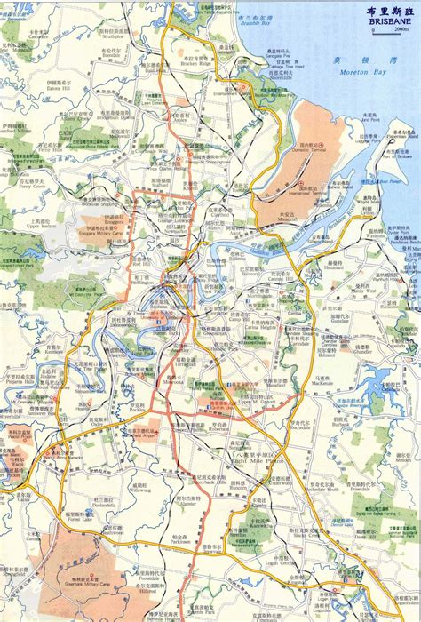 布里斯班市区地图中文版 - 澳大利亚地图 - 地理教师网