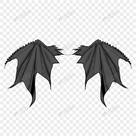 黑色恶魔魔鬼翅膀元素素材下载-正版素材402066591-摄图网