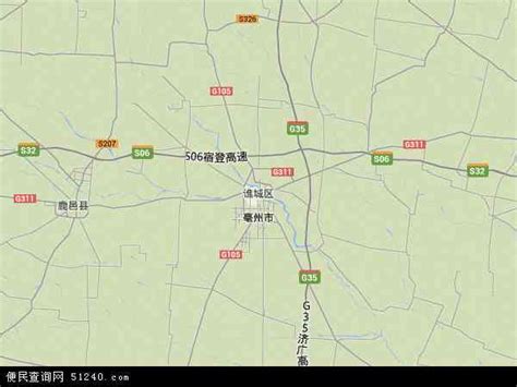 谯城区地图 - 谯城区卫星地图 - 谯城区高清航拍地图 - 便民查询网地图