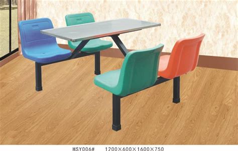 HSY006不锈钢四人连体餐桌、四川餐桌椅批发|成都昊森源玻钢制品有限公司