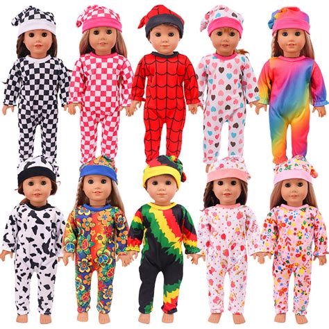 18寸美国女孩娃娃衣服夏芙娃连体睡衣配件儿童过家家娃娃公仔套装-阿里巴巴