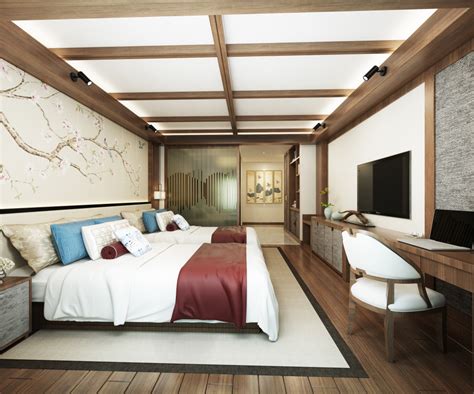 中式酒店 客房-室内设计-拓者设计吧