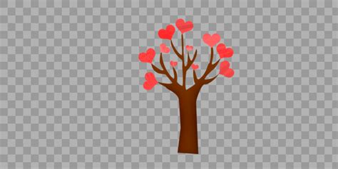 爱情心形树素材图片免费下载-千库网