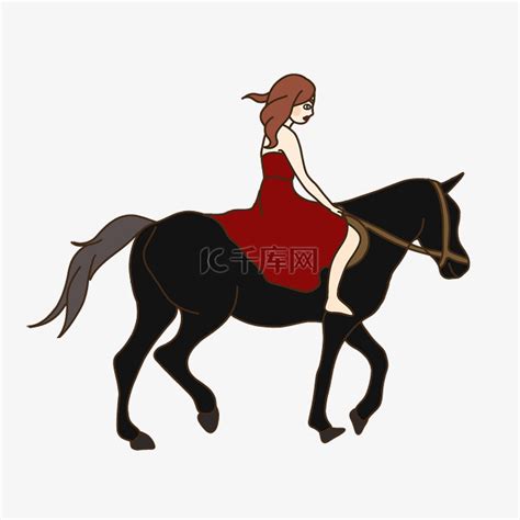 甜美女生骑马头像