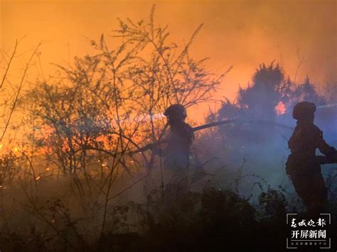 开屏新闻-昆明盘龙区发生山火，驻地森林消防队伍紧急救援