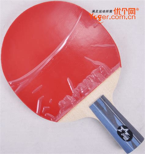 红双喜五星乒乓球成品拍5007，长反胶直拍-乒乓成品拍-优个网