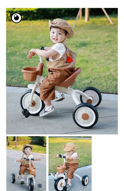 lecoco乐卡儿童三轮车学步脚踏车免充气带推杆溜娃童车宝宝三轮车-阿里巴巴