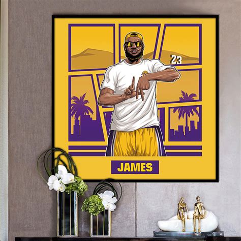 詹姆斯挂画相框纪念品篮球星海报宿舍卧室酒吧装饰画背景墙壁画_虎窝淘