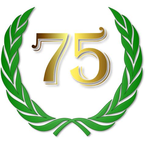 75 year anniversary logotype | Free SVG