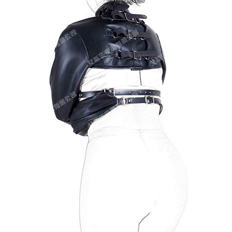 艾斯乐黑色皮革强制束缚衣情趣禁锢约束捆绑拘束装用品一件代发厂-阿里巴巴