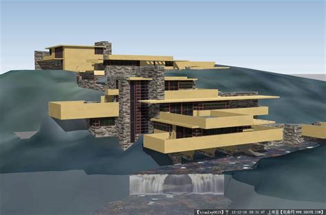 赖特的流水别墅模型|空间|建筑设计|那个男人20 - 原创作品 - 站酷 (ZCOOL)