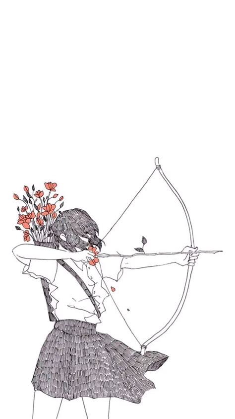 射箭女生头像漫画温柔