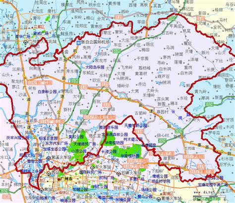 找一份广州市白云区的地图