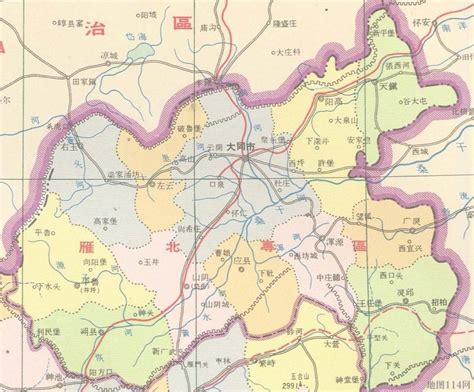 山西省政区图图片