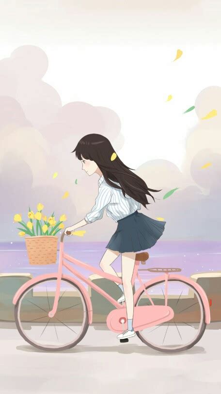 骑车甜美女生图片头像
