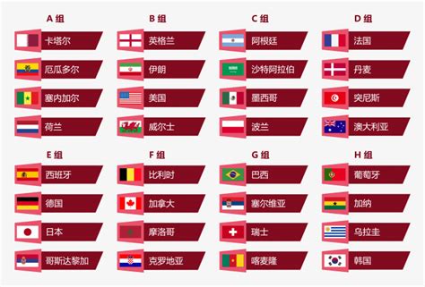2022卡塔尔世界杯小组赛安排国家分组-快图网-免费PNG图片免抠PNG高清背景素材库kuaipng.com