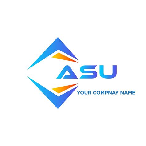 ASU abstract technology logo design on white background. ASU creative ...