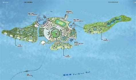 海口时尚创意岛总体规划概念平面_设计素材_ZOSCAPE-建筑园林景观规划设计网